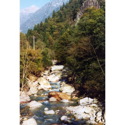 Veduta del fiume Brembo